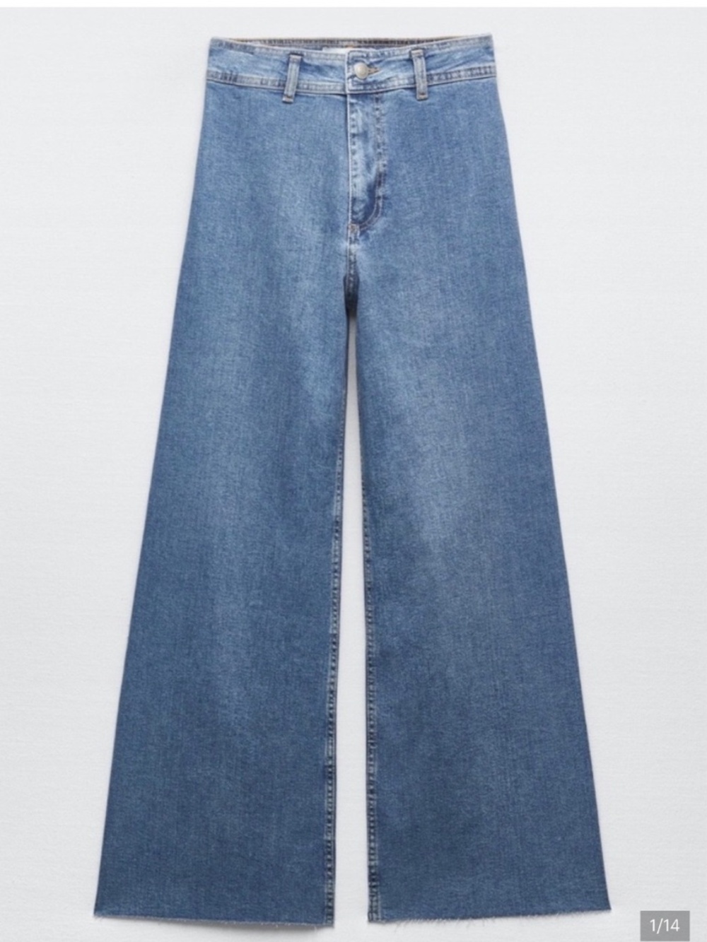 Zara The Marine Straight Wide Leg Womens Jeans Size 8